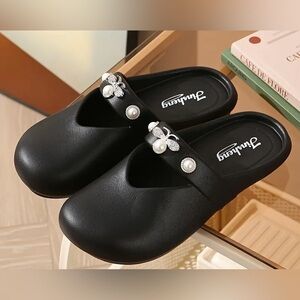 Women's Black Slip-On Shoes